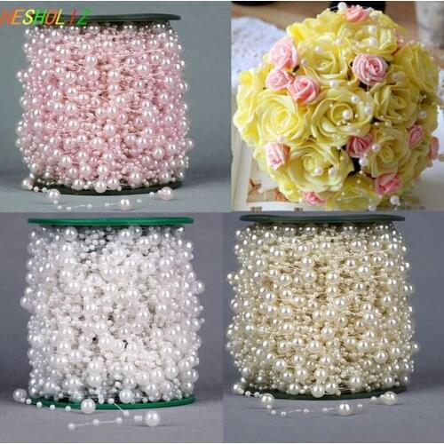 60M Fishing Line Pearls Chain Pearl Beads Chain Garland Wedding Decoration