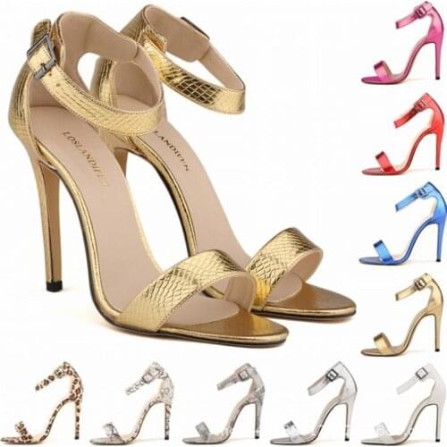 Summer Hollow Buckle Womens Shoes European And American Snake Fight Color Fish Mouth Fine With High Heels Young Daily sandals