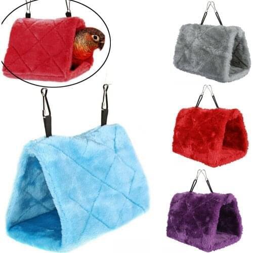 Fashion Newest Hot Sales Pet Bird Parrot Parakeet Budgie Warm Hammock Cage Hut Tent Bed Hanging Cave