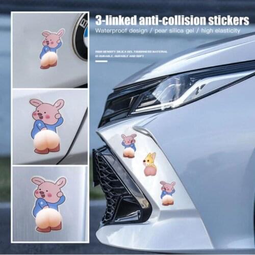 Cartoon Anime Soft Silicone Butt Sticker Door Anti-Collision Tape Bottom Cell Phone Sticker Refrigerator Protection Diy Props