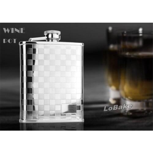 Newest 8oz stainless steel wine pot pocket flask small portable mini bottles liquor whisky alcohol cap funnel for drinking tools