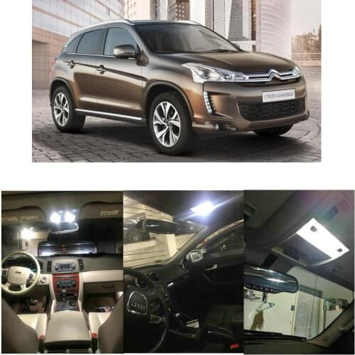 4x LED interior lighting complete set For Citroen C4 Aircross reading light rear lights error free