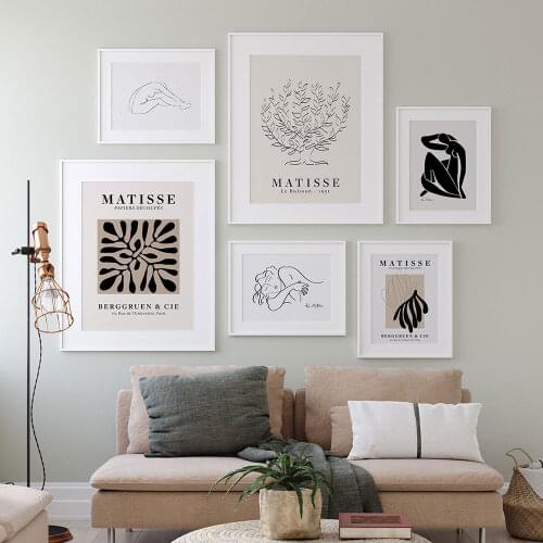 Henri Matisse Poster Mid-Century Canvas Painting Abstract Minimalist Line Art Print Modern Wall Picture For Living Room Decor