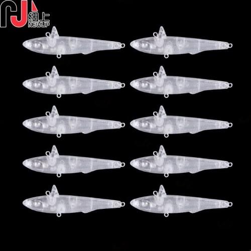 10 pieces of blank bait pencil bait unpainted bait human body fishing bait 9cm