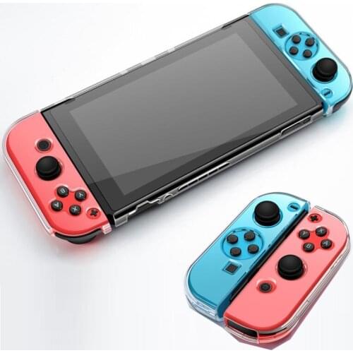Clear PC Hard Case Protective Cover Shell for Nintend Switch Console Joy-Con Controller Crystal Transparent Full Body Protector