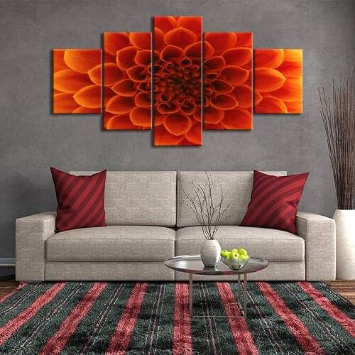 5 Panel Modern Canvas Nordic Style Poster floral Canvas Painting Wall Art Picture For Living Room Home Decor Poster And Print Mo