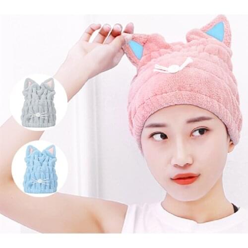 Microfiber Hair Bonnet Turban Shower Cap Quickly Dry Hair Shower Hat Wrapped Towel Hair Caps Bathroom Eco Friendly Products