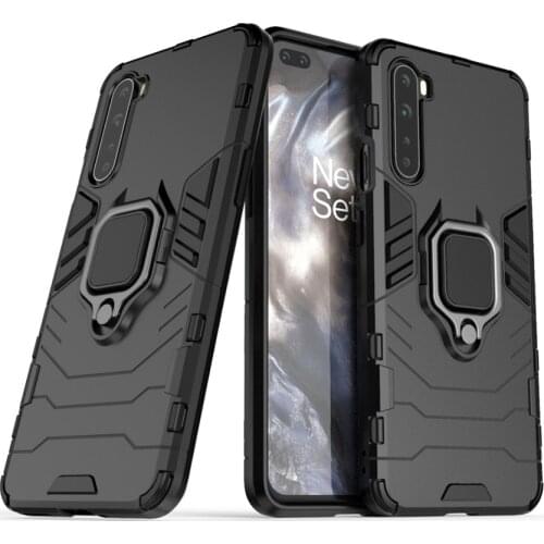 Shockproof 360 Degree Rotation Ring Holder Kickstand Hybrid Armor Protective Case with screen protector for oneplus Nord(1+nord)