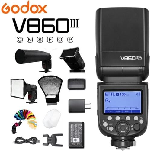 Godox V860III Speedlite Camera Flash 2.4G E-TTL/M HSS Flash Light for Canon Sony Nikon Fuji Olympus Panasonic Pentax Camera