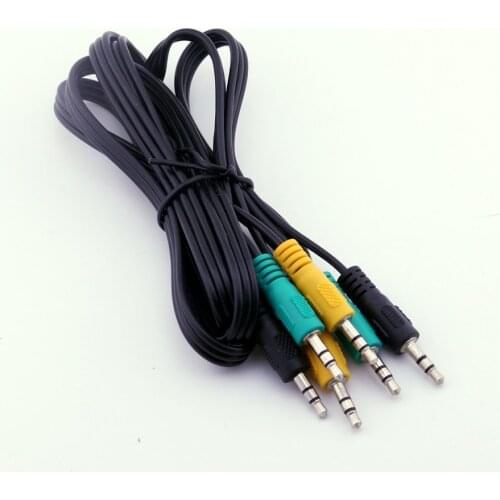 10pcs Replacement 3.5mm Male TRS Audio Cable for 5.1 Channel Logitech Computer Speakers 5FT