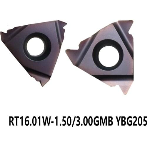 100% Original RT16.01W-1.50GMB RT16.01W-3.00GMB YBG205 16ER 1.5 3.00 External Threading Inserts Lathe Cutter Tools for Stainless