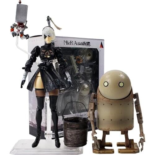 14cm NieR:Automata Action Figure Movable YoRHa No.2 Type B & Machine Lifeform PVC 2B Nier Automata Collection Model Toy Gift