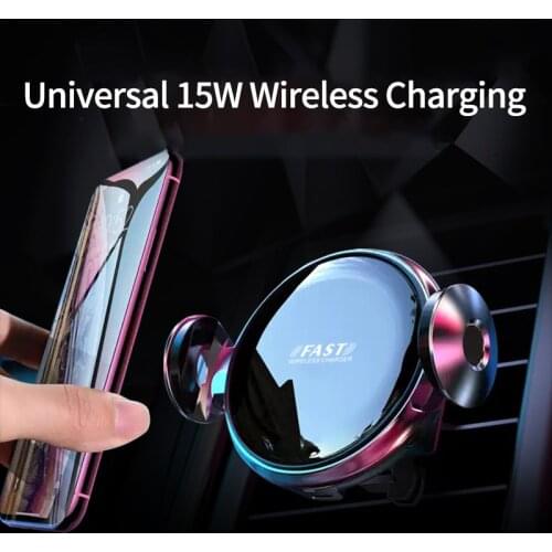 15W Fast Wireless Charging Car Phone Holder Car Air Outlet Phone Holder Navigation Bracket Car Phone Holder Universal Anti-drop