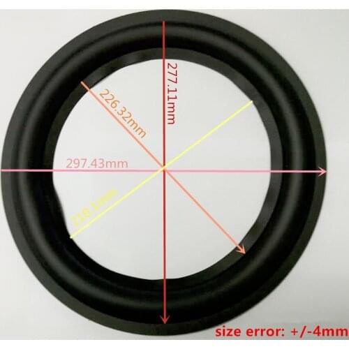 2pcs Speaker Rubber Surround Repair Folding Edge Ring Subwoofer home theater DIY 12 INCH (297.43mm/277.11mm/226.32mm/210.1mm)