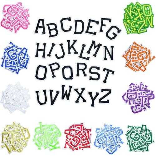 26 pcs/set letters Series For Clothes Iron on Embroidered Patches For Hat DIY Sticker Sew Ironing Patch Applique Decor Badge