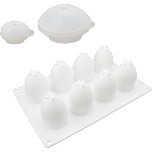 3D Easter Egg Baking Mold Silicone Mousse Cake Epoxy Resin Casting Pendant Molds