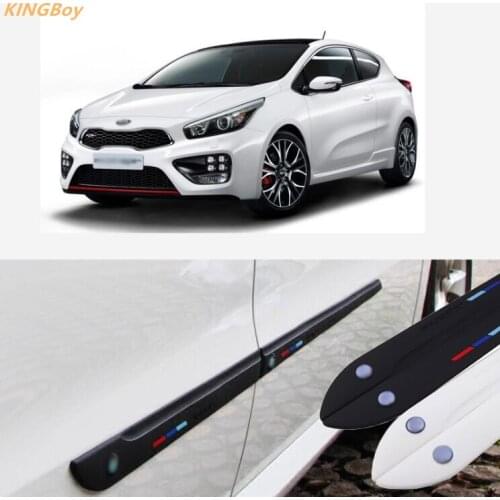 4pcs High Quality Brand New Side Doors Rubber Bumper Protector Guard Scratch Sticker Trim For Kia Vehicle