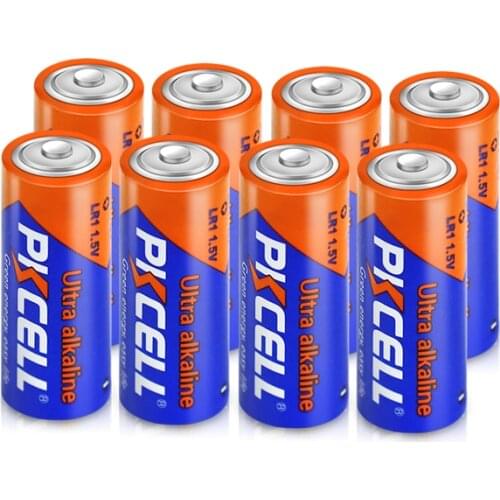 8pcs/lot PKCELL Battery 910A LR1 SIZE 4001 810 910A AM5 KN Lady LR1 MN9100 UM-5 1.5V For bluetooth headsets, glucose