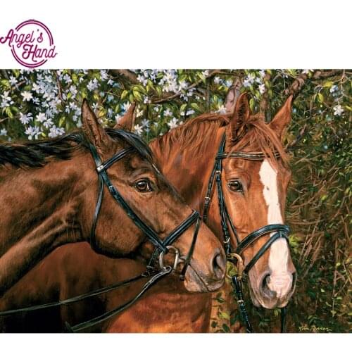 DIY 5D Diamond Mosaic Diamond Painting Cross Stitch horse Couple Kit Diamonds Embroidery Square Drill Home Decoration