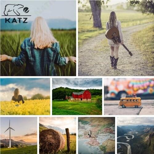 Diamond Painting Landscape Picture Girl Embroidery Cross Gift Car Diamond Mosaic Painting Children Diy Cross Stitch Home Decor