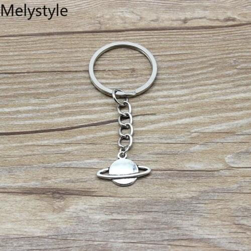 2019 Saturn-shape Key Chain Keychain Jewelry Silver Colour rocket spaceship-alien-UFO planet spark Pendant