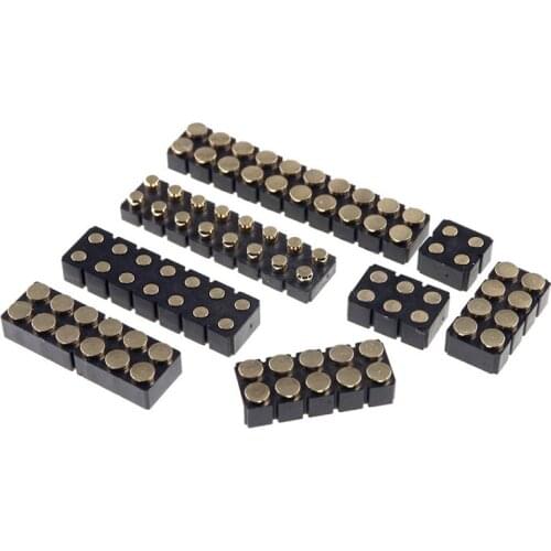 Target Connector 2.54 Grid Modular Pad Contact SMD for Spring-Loaded Pogo Pin Header Power Charge SMT Dual Row 3.0mm High