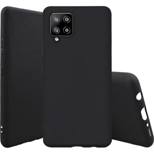 Black Matte Phone Case For Samsung galaxy A12 A22 A32 A42 A52 A72 5G A11 A21 A21S A31 A41 A51 A71 A30 Silicone TPU Back Cover