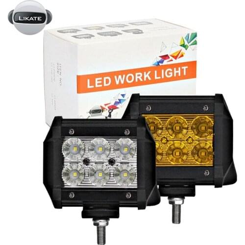 LKT 12Volt Led Day Light 18W 4inch Spot Flood Beam For 4x4 Offroad UAZ Boat Tractor Truck SUV ATV Car Styling