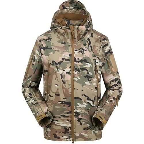 Dropshipping Men Waterproof Coat Camouflage Hooded Army Camo Clothing Lurker Shark Skin Softshell V5 Military Tactical Jacket