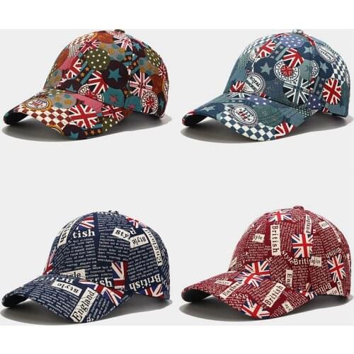 European and American new net red rice word flag graffiti baseball cap men and women fashion tide brand cotton cap summer sun ha