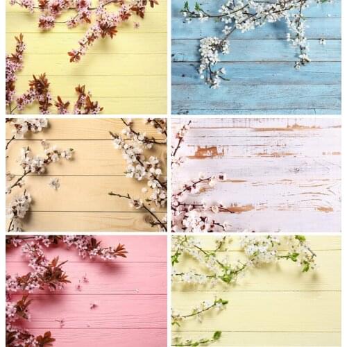 SHUOZHIKE Vinyl Flower and wood Planks Photography Backdrops Prop Christmas Day theme Photographic Background Cloth 21710CHM-009