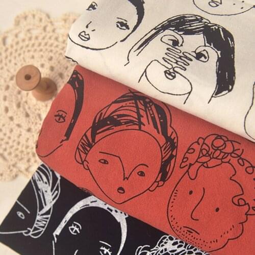 Abstract Lines Face Cotton Linen Fabric For For Sewing Bjd Doll Clothes, Skirts, T-shirts, Bags, Clothing Fabric