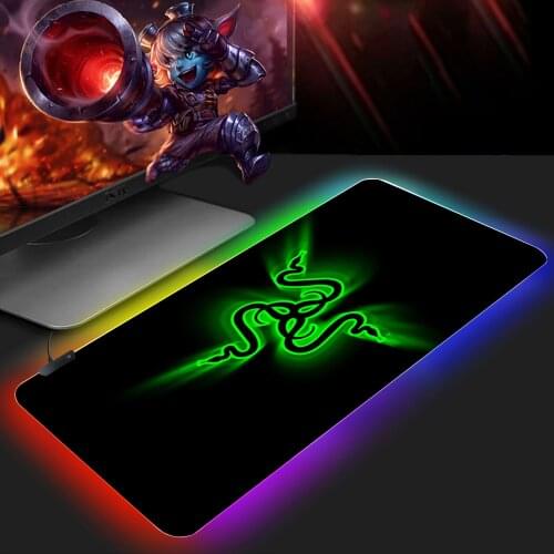 Mouse pad RGB Razer Gaming Accessories Computer Large 900x400 Mousepad Gamer Rubber Carpet With Backlit keyboard mouse pad gift