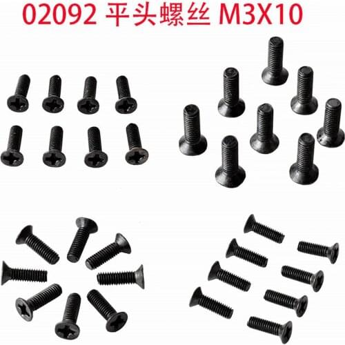 80Pcs M3 Cross Screws 02092 02096 02097 08024 for HSP 1/10 94123 94111 94170 94107 Traxxas Axial SCX10 TAMIYA Rc Car Parts