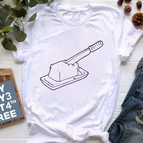 HOT Summer Cute cartoon knife pattern Women’s T-shirt Newest Vouge Streetswear T shirt 90s Harajuku Kawaii Tops Tee