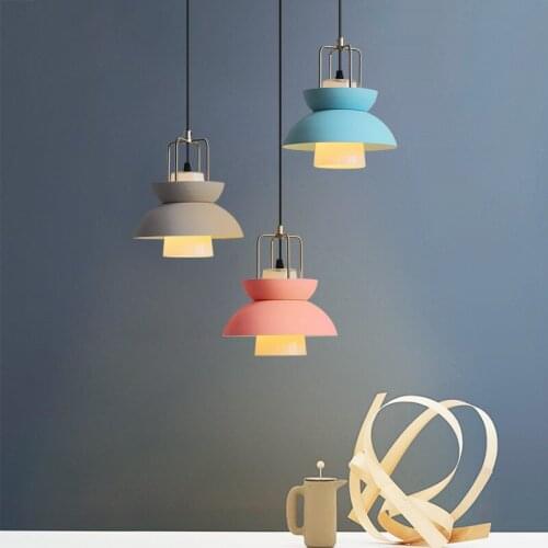 Macarone chandelier fashion personality design restaurant cafe bar living room iron glass decorative Chandelier