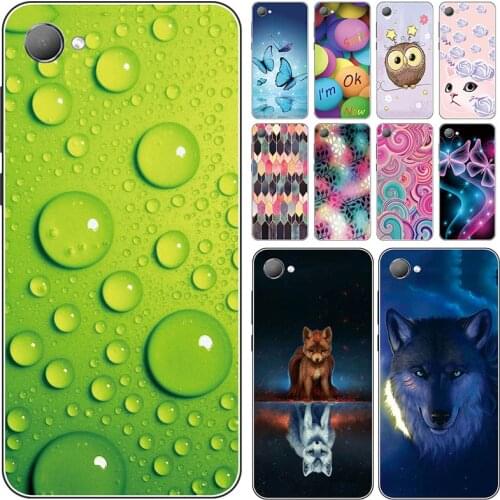 Soft Phone Case for HTC Desire 12 Cases Panda Funda Colorful Flower Silicone TPU Back Cover Shell