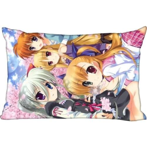Custom Kanokon Pillowcase Bedroom Home Office Decorative Pillow Cover Fabric Rectangle Zipper Pillow Cases 40x60CM,50X75CM
