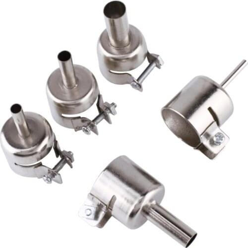 NEW 5pcs/lot Hot Air Soldering Station Heat Gun Nozzles for 850 852D 898 858 Soldering Station Gun Blower Nozzles Accessories