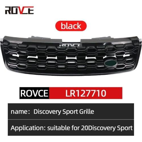 ABS Grille Front Bumper Mesh Grille Honeycomb Fit for Land Rover Discovery Sport, L550 LR127710, Black Front Bumper Grille