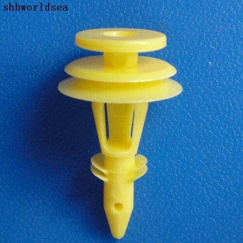 Shhworldsea 100pcs POM Yellow Trim Panel & Tail Gate Retainer Fastener Clip For Chrysler 6502991