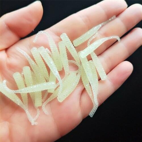 Swolfy Mini Fishing Lure Soft Plastic Maggot Grubs Bait Lure 0.3g 150pcs/Lot Grub Worm Carp Isca Artificial Bait