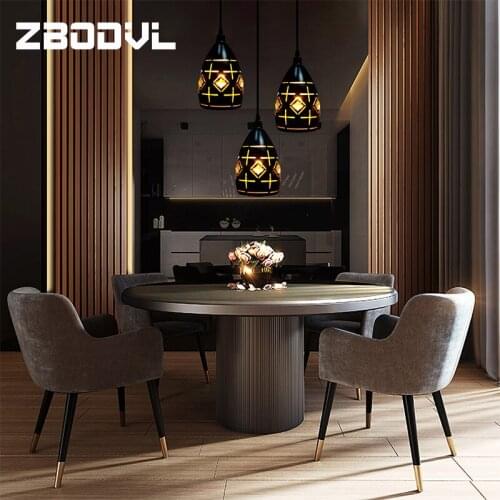 Vintage Pendant Light Porous Loft E27 LED Iron Art Lampshade Coffee Bar Restaurant Lamp Nordic Style Pendant Lamp