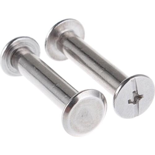 M5 Screw Rivets 304 Stainless Steel Chicago Screws Male Female Snap Rivet Books Butt Screw Photo Album Binding Screw