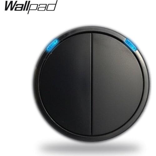 Wallpad L6 2 Gang 1 Way Push Return Button Wall Light Power Switch Modular 5 Colors DIY Free Combination