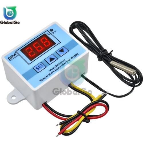 XH-W3002 W3002 AC 110V-220V DC 24V DC 12V Led Digital Thermoregulator Thermostat Temperature Controller Control Switch Meter
