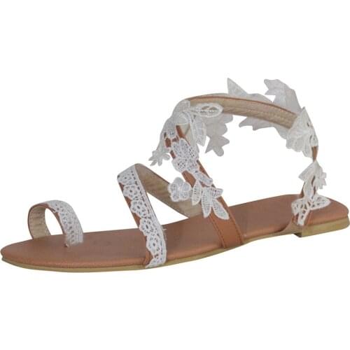 Summer New Women Slippers Lace Slip On Flats Sexy Fashion Clip-toe Sandals Female Anti-slip Beach Slipper Shoes Vacation Slipper