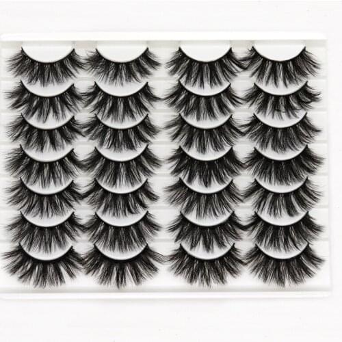 10/20Pairs HandMade Mink Eyelashes Makeup 3D Mink Lashes Natural False Eyelashes Long Eyelashes Extension 10 Pairs Fake Eyelash