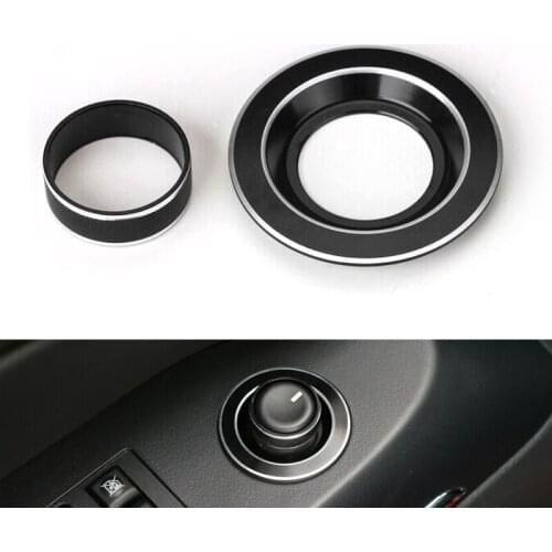 2pcs Inner Side Mirror Adjuster Control Switch Button Decoration Cover Ring Trim For Patriot Compass 2011-15 Car Styling
