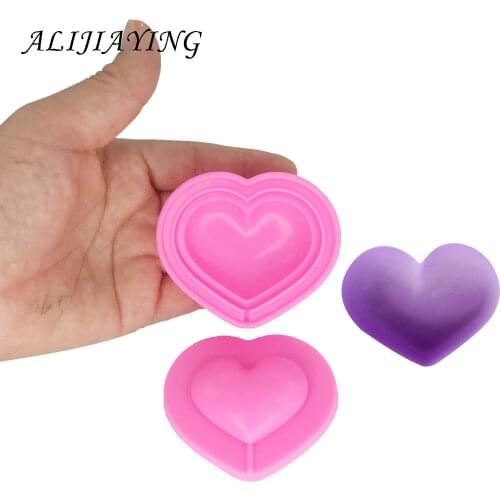 3D Round,star, Love heart shape Chocolate Silicone Mould DIY cake Decoration tools Polymer Clay Resin Sugar Craft Molds D1385